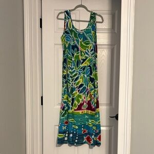 Jams World Tropical Print Maxi Dress, Size M